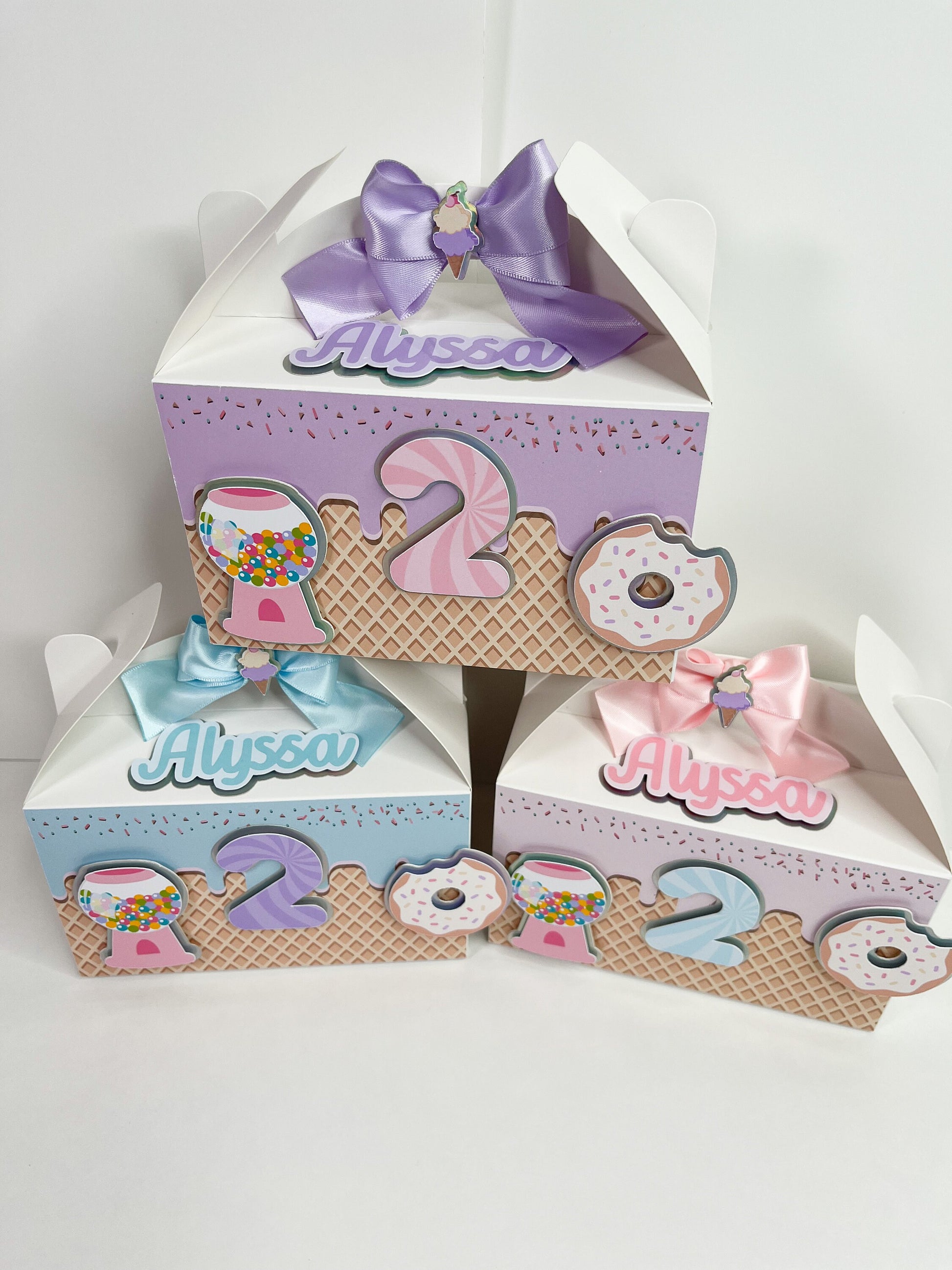 Candy favor boxes / candyland favor boxes / candyland boxes / candyland favor treat box / Candyland birthday favor box / Donuts favor box