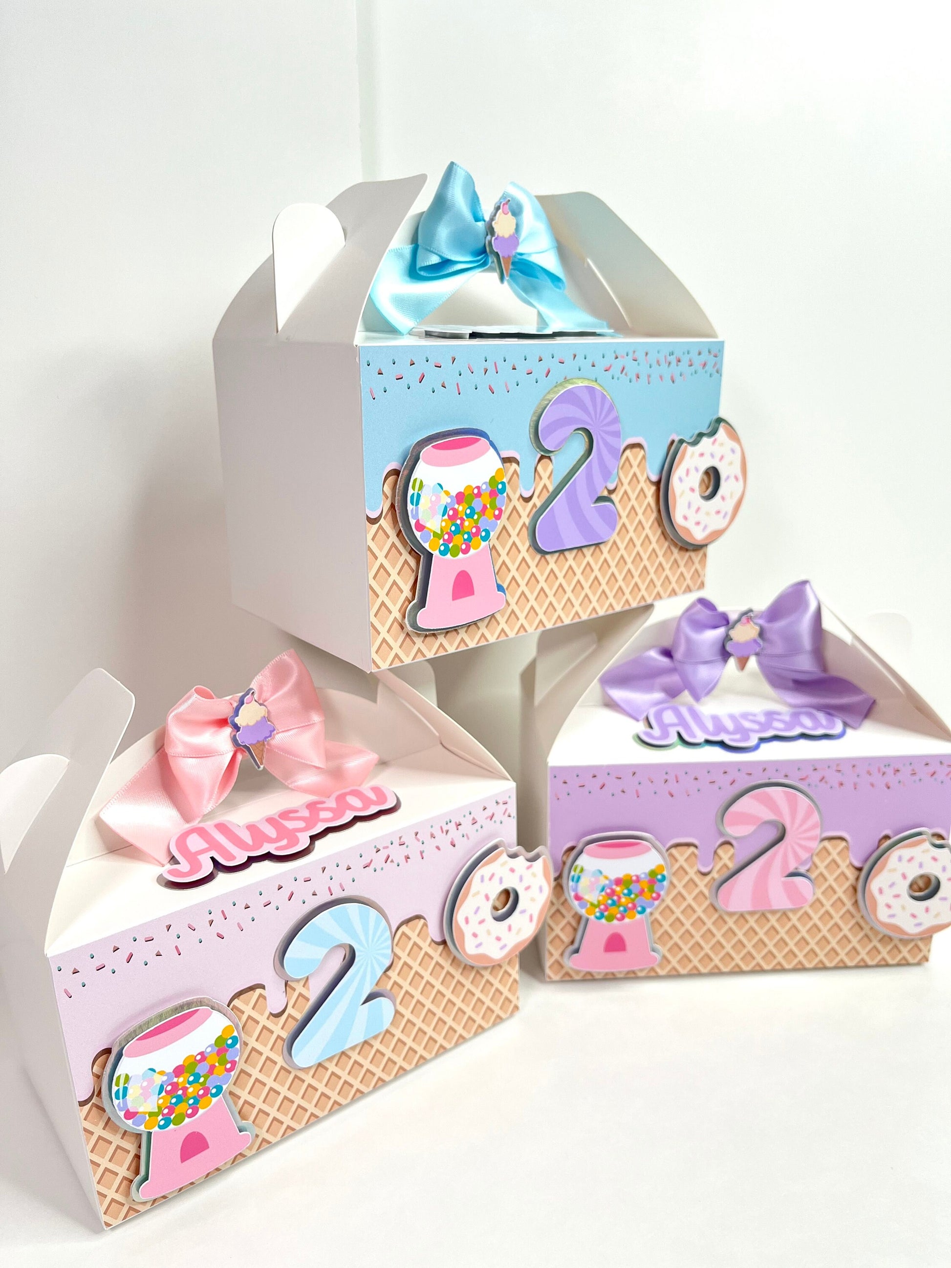 Candy favor boxes / candyland favor boxes / candyland boxes / candyland favor treat box / Candyland birthday favor box / Donuts favor box