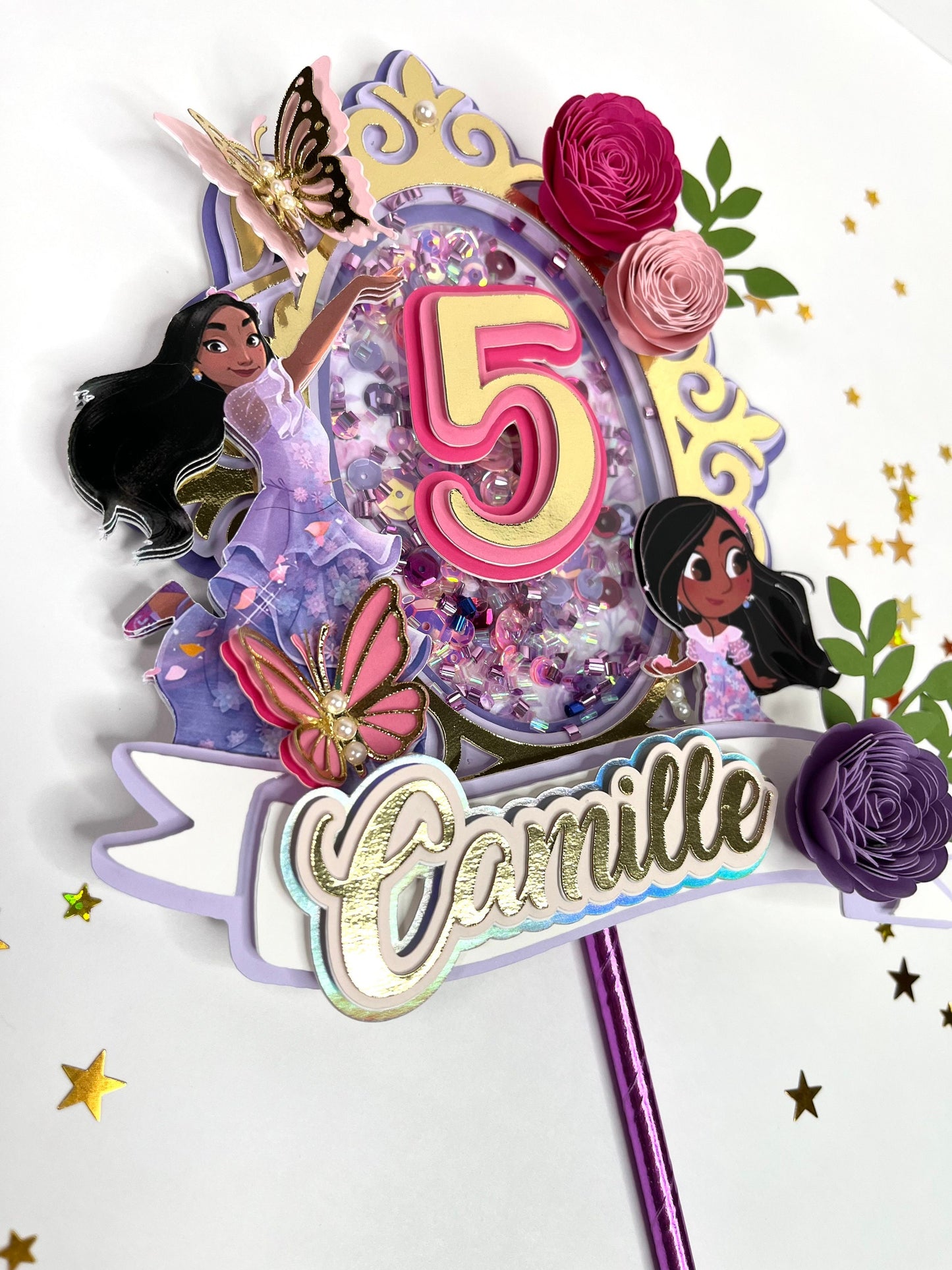 Encanto cake topper / Isabella cake topper / Encanto party decor/ Encanto birthday topper/ Isabella custom topper / Topper inspired Encanto