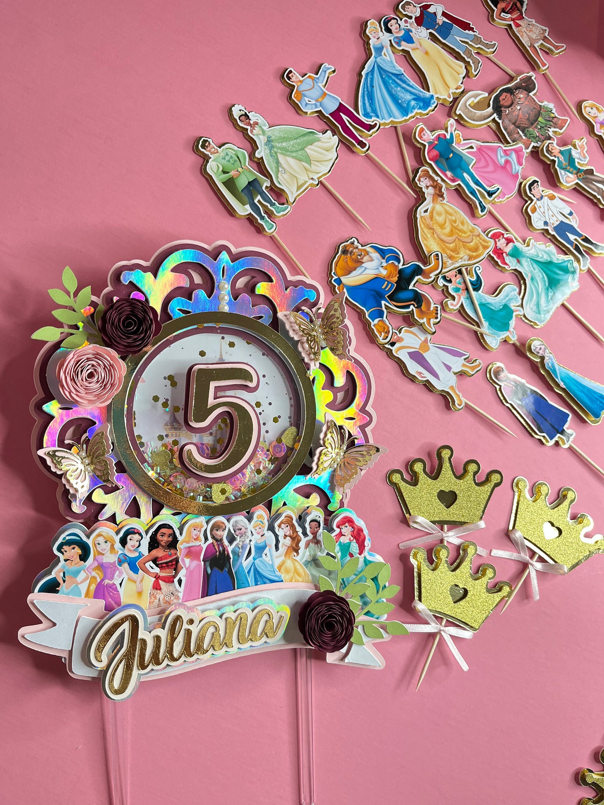 Princess party pack / Princesses party decor / Princesses party supplies / princess banner / princess birthday party / princess 3d number