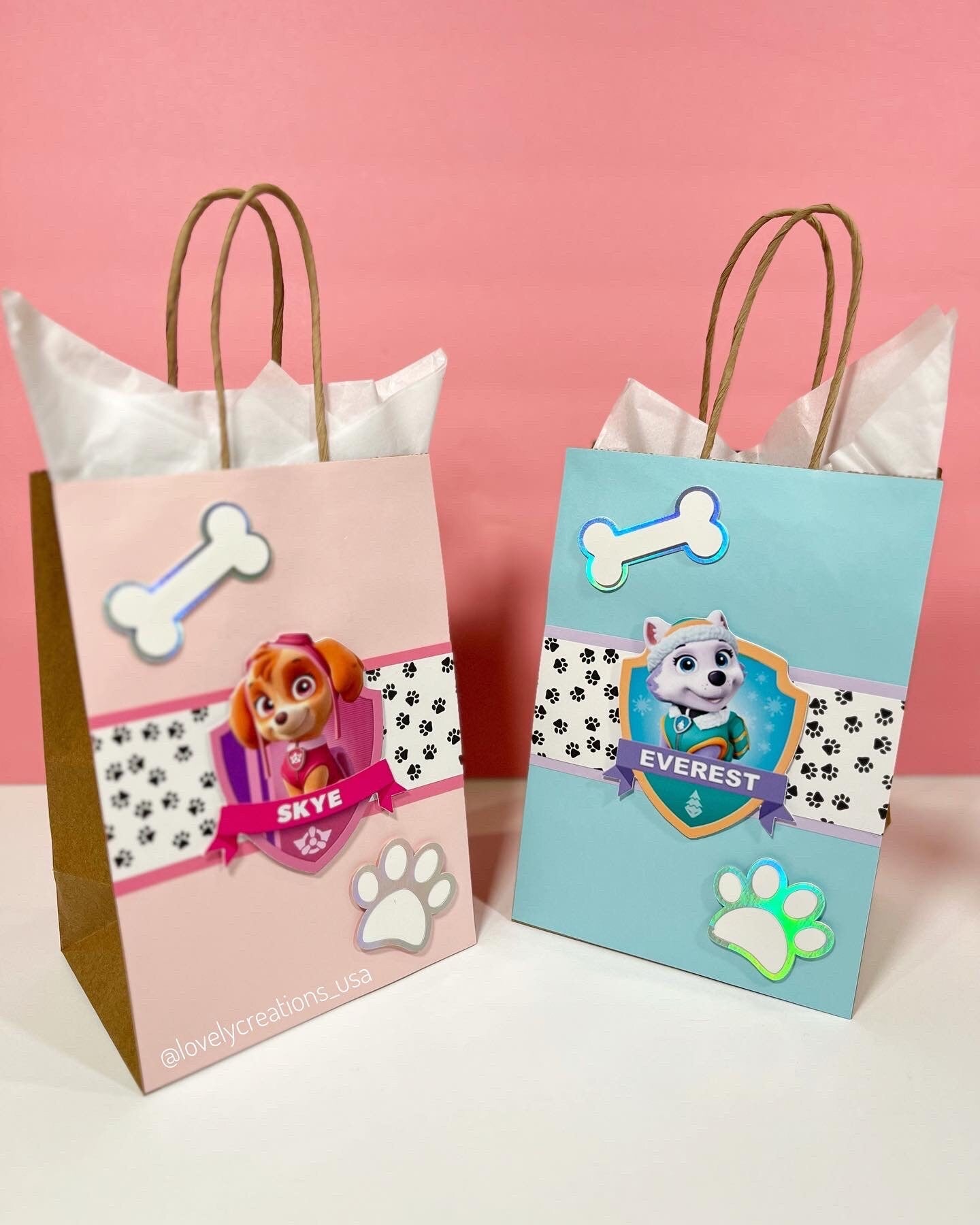 Pets paper bags / dogs favor bags / pets party bags / dogs birthday bags / dogs party supplies / pets party decor