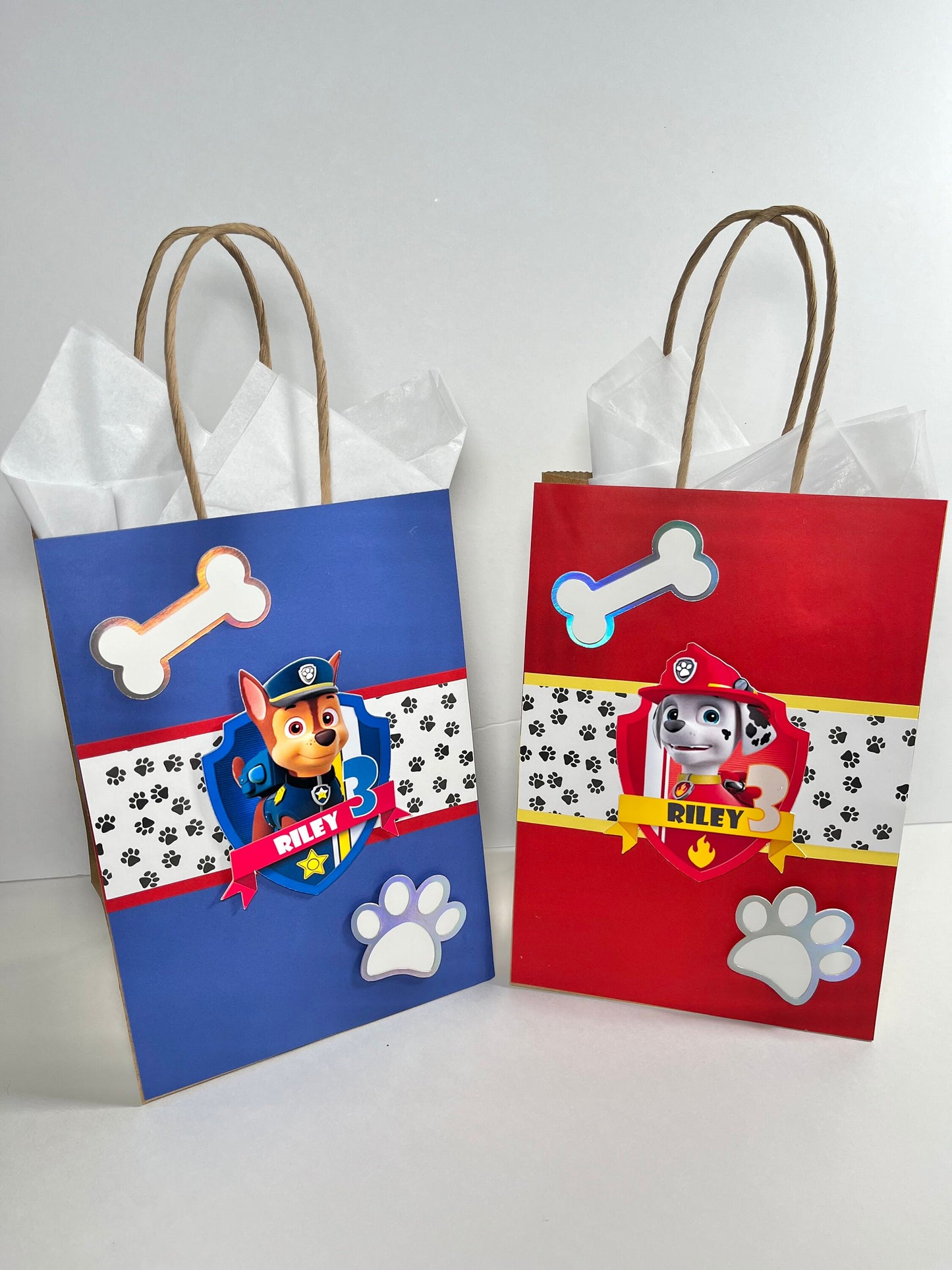 Pets paper bags / dogs favor bags / pets party bags / dogs birthday bags / dogs party supplies / pets party decor