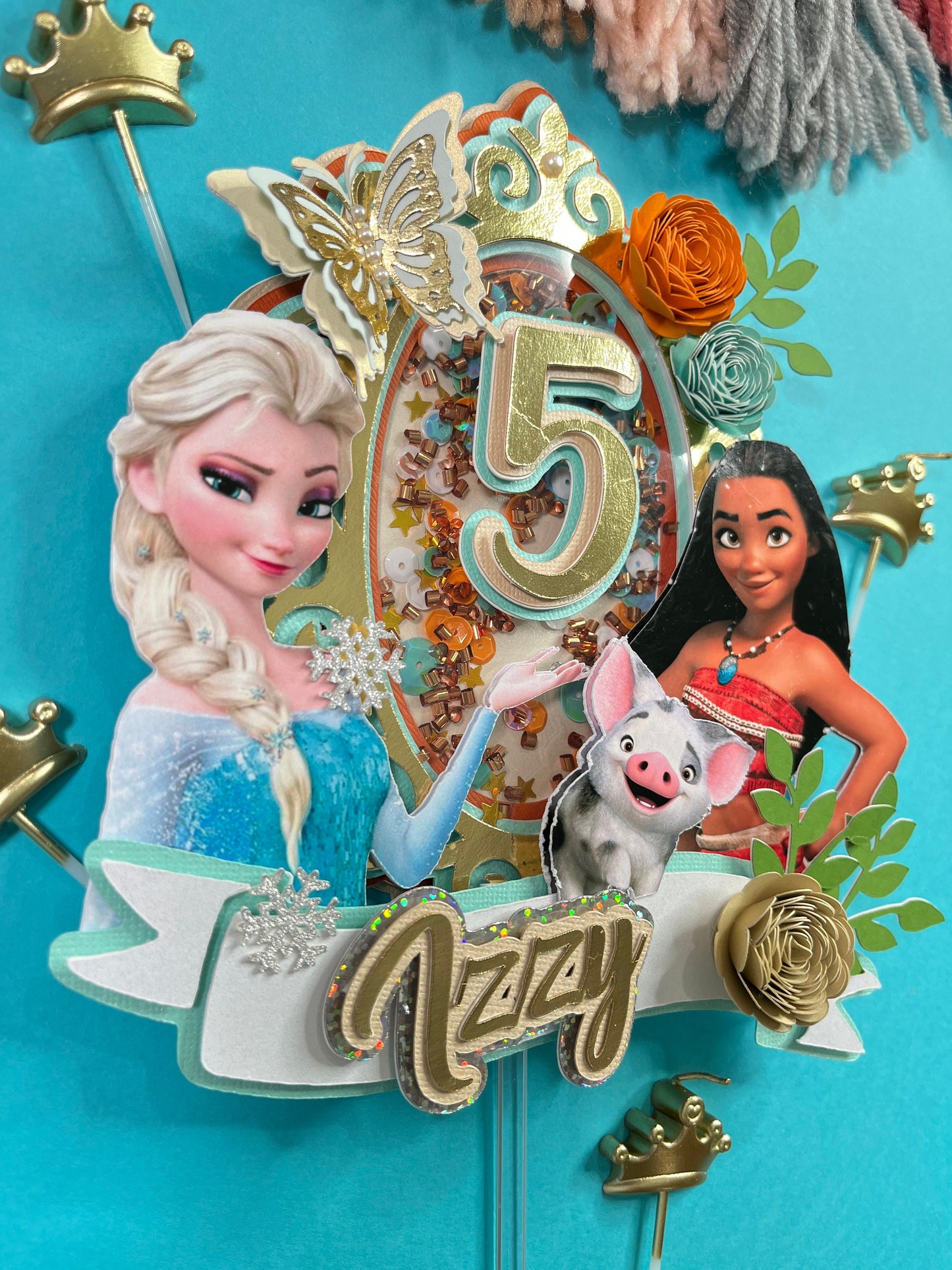 Princess Cake topper / Princess topper / Cinderella Cake topper / Cinderella party / Princess birthday topper