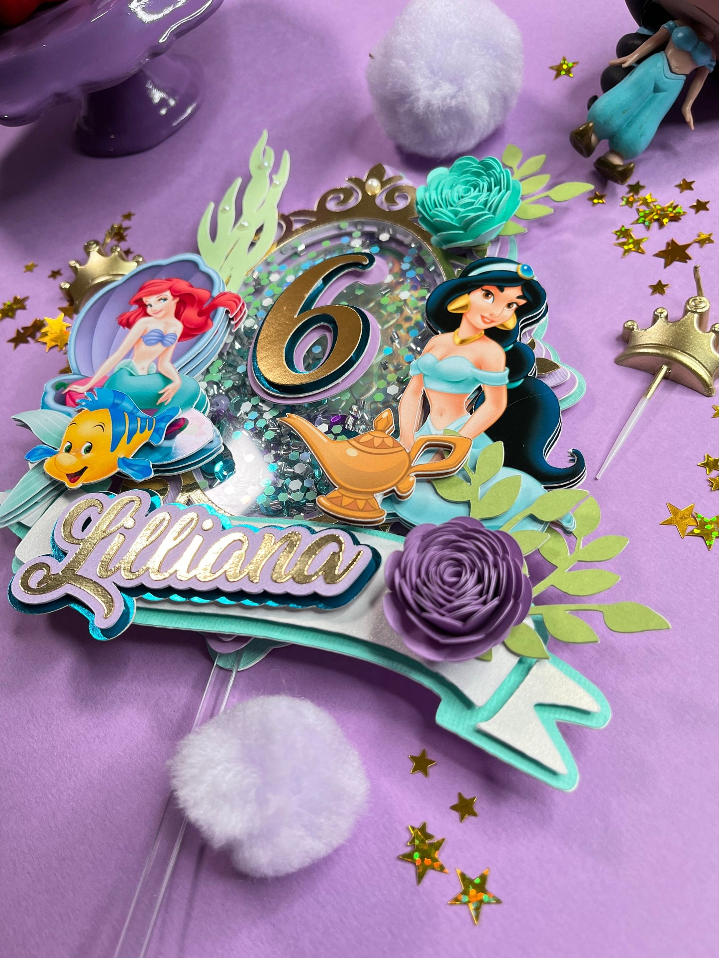 Princess Cake topper / Princess topper / Cinderella Cake topper / Cinderella party / Princess birthday topper