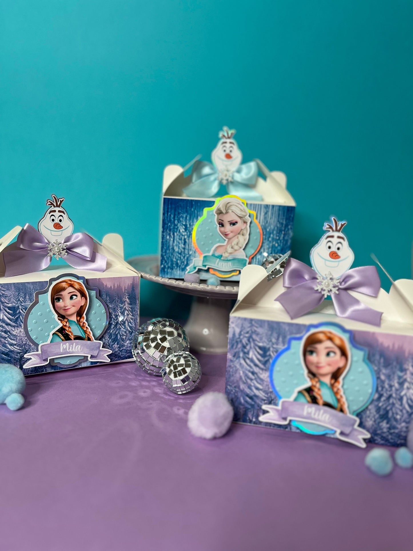 Frozen favor boxes/frozen treat box/frozen birthday party/frozen party supplies
