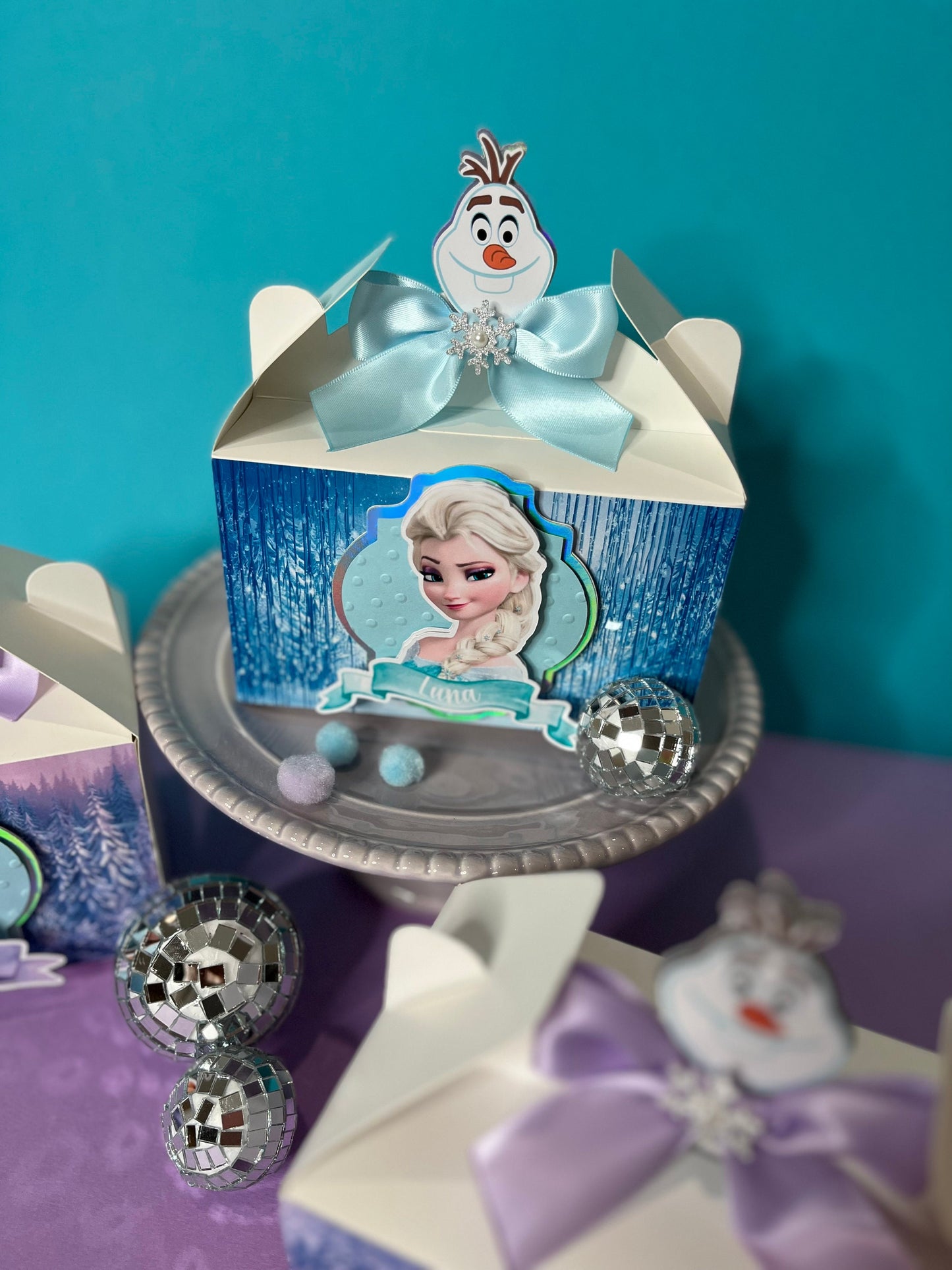 Frozen favor boxes/frozen treat box/frozen birthday party/frozen party supplies