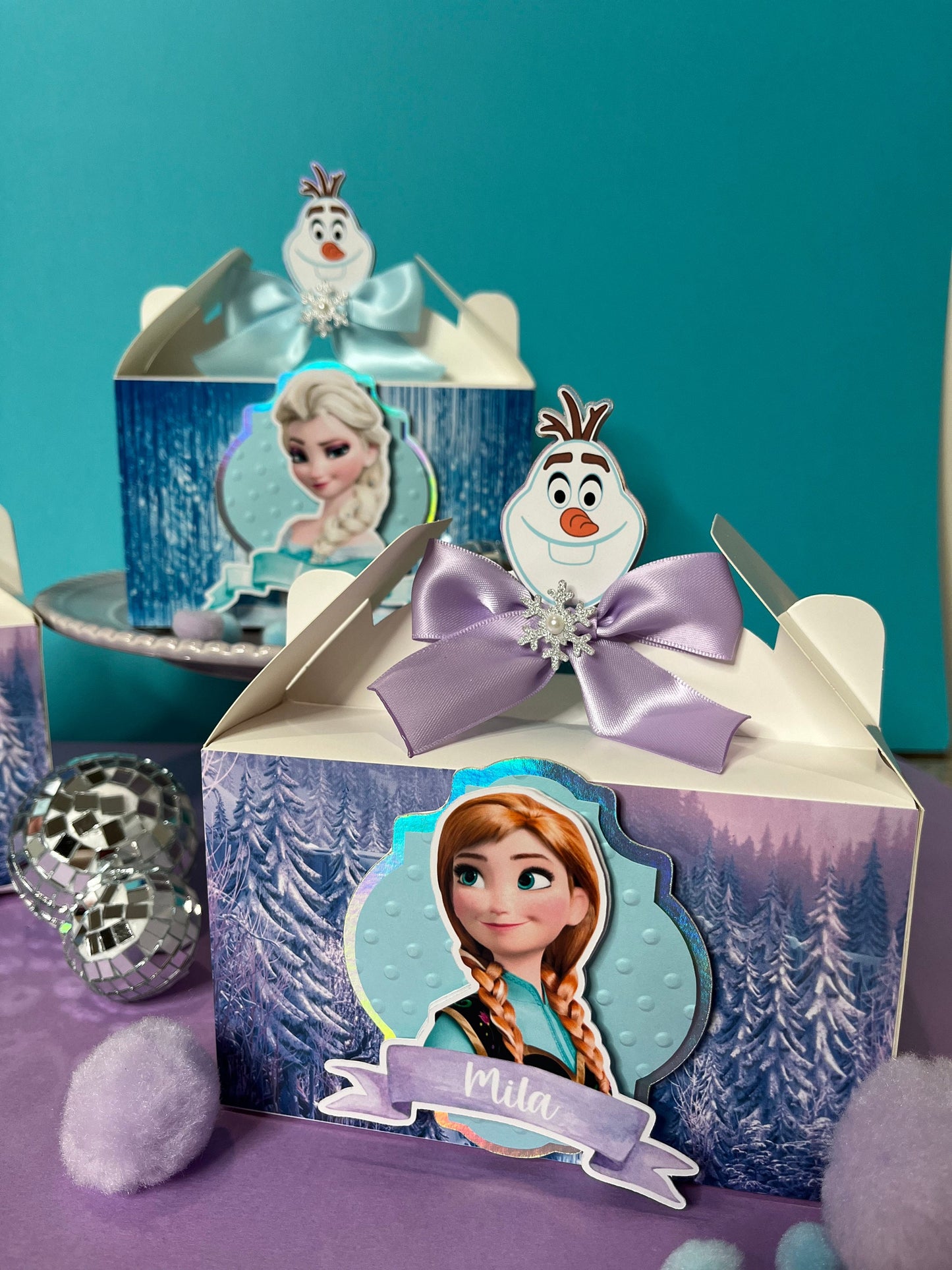 Frozen favor boxes/frozen treat box/frozen birthday party/frozen party supplies