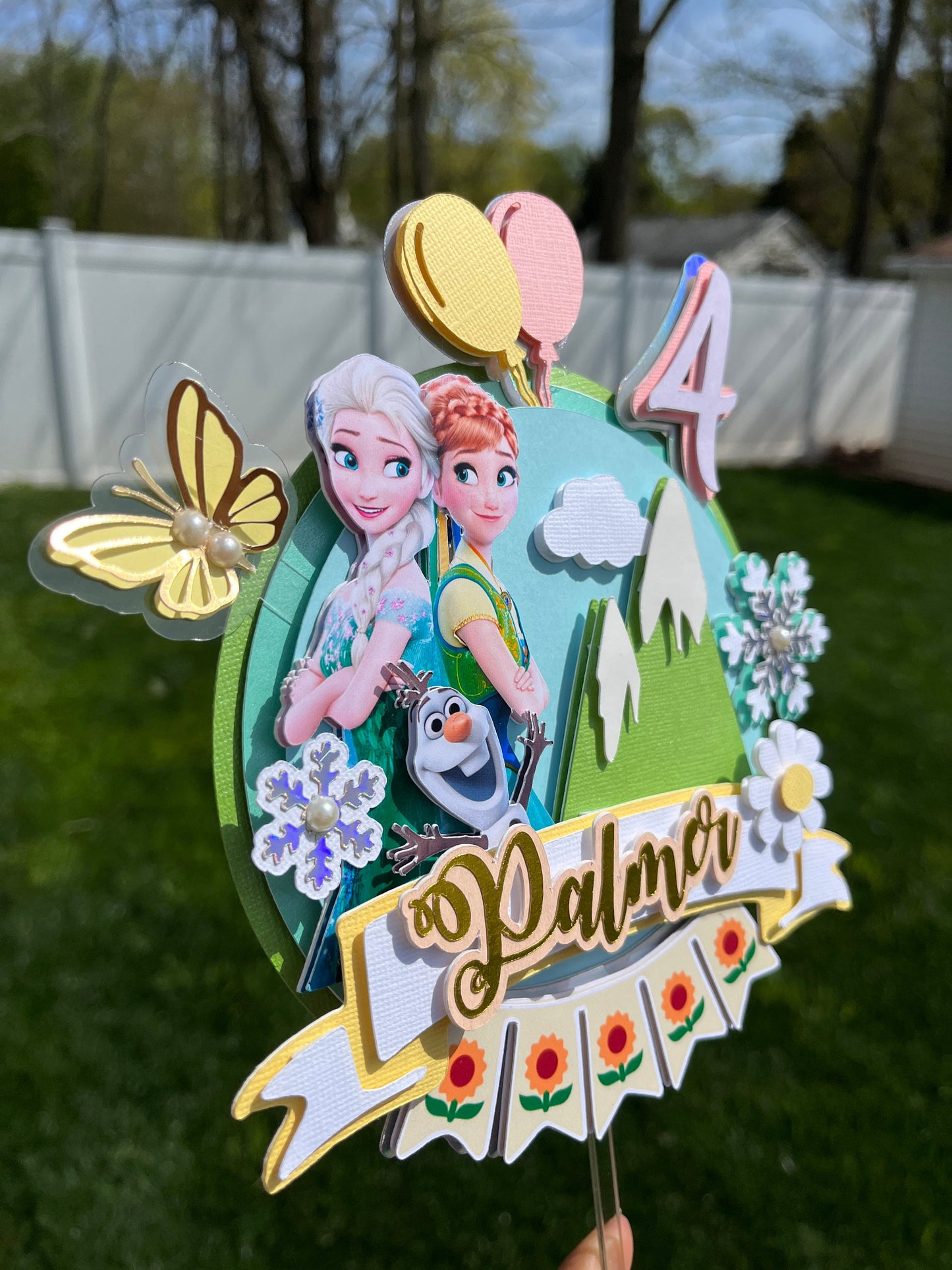 Frozen cake topper / Frozen 3D topper / frozen topper / frozen birthday topper