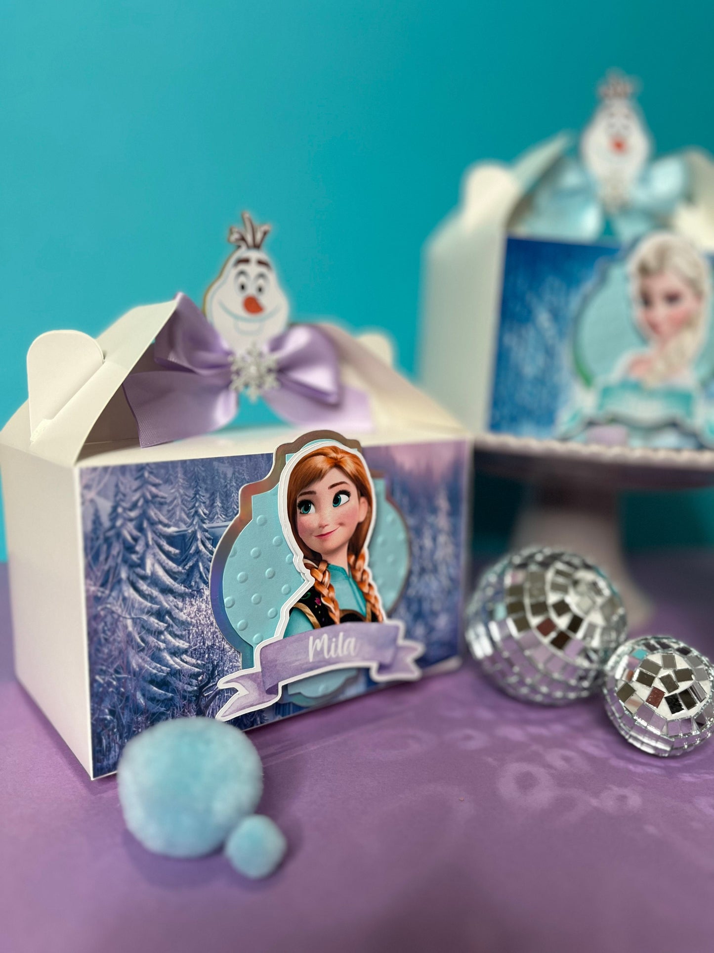 Frozen favor boxes/frozen treat box/frozen birthday party/frozen party supplies