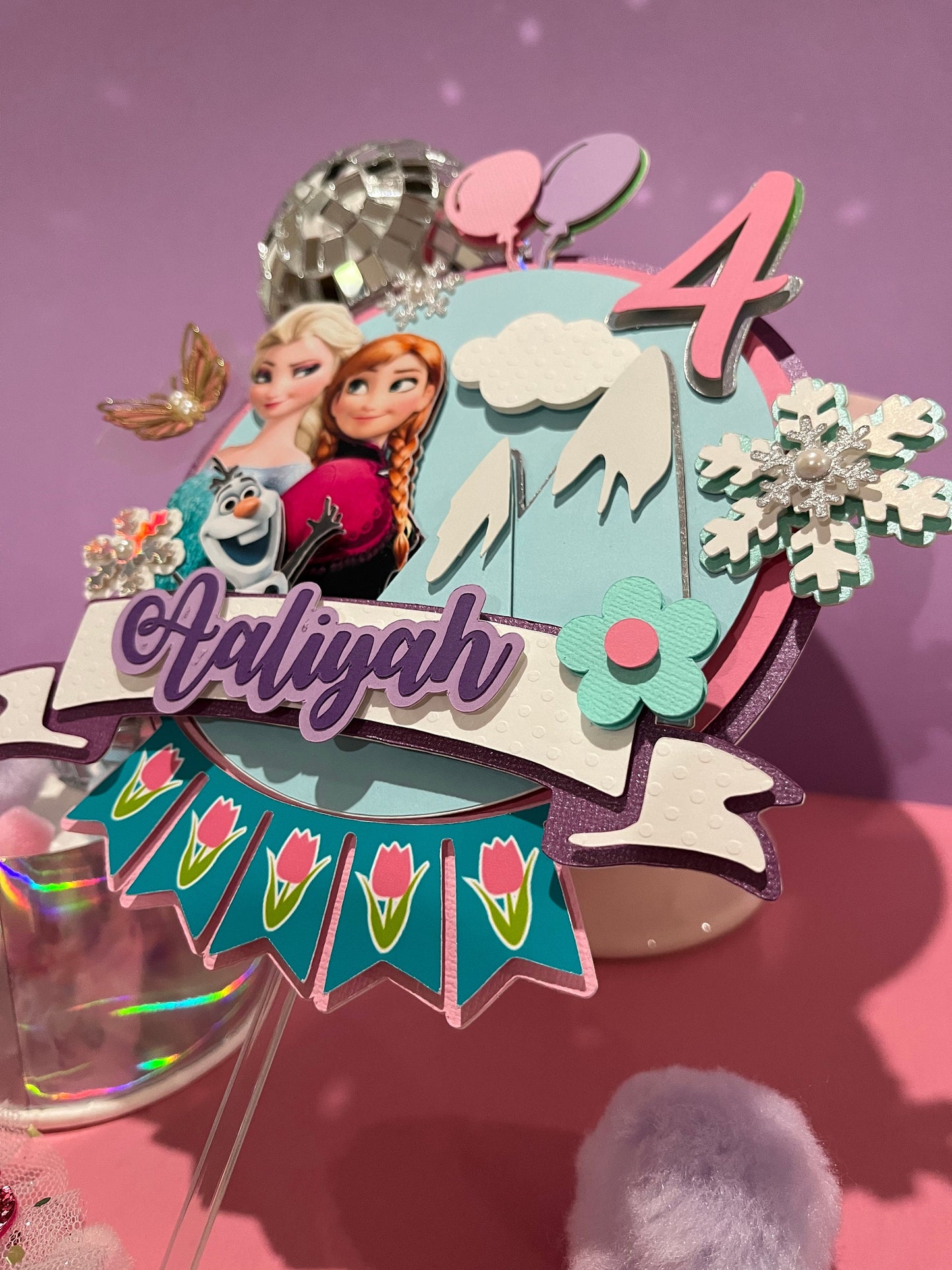 Frozen cake topper / Frozen 3D topper / frozen topper / frozen birthday topper