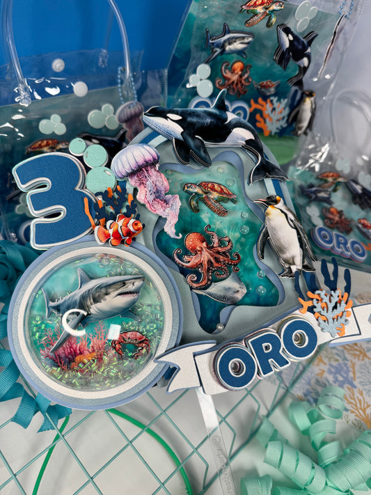 Under the sea cake topper/ Ocean animals cake topper