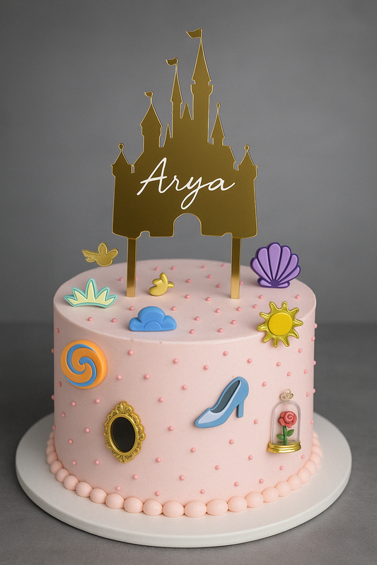Princess castle cake topper