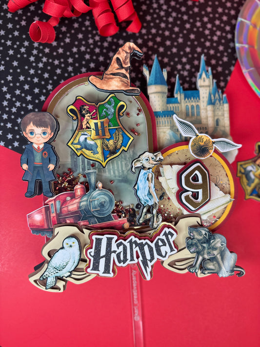 Harry Potter  Cake Topper – Magical Party Decoration for Wizard - Wizard birthday cake topper- Harry Potter theme party