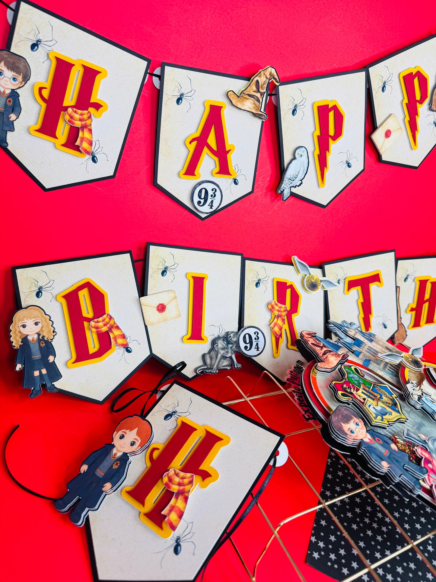 Harry Potter  birthday banner/ Magical Party Decoration for Wizard - Wizard birthday banner- Harry Potter theme party
