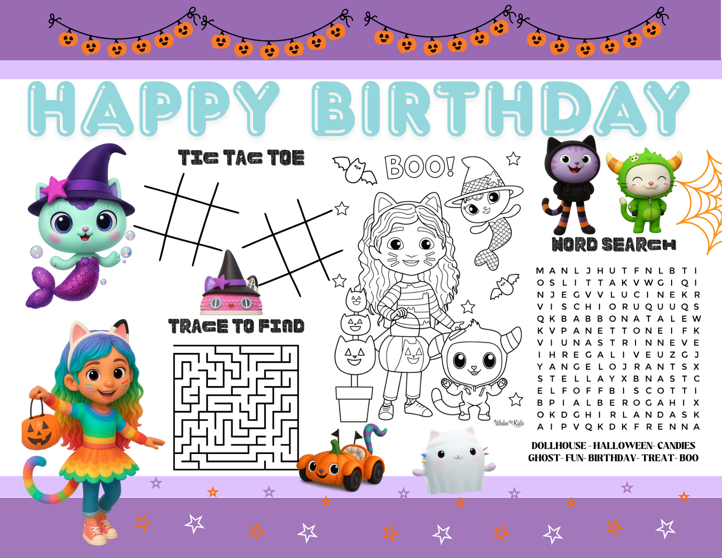 Gabby's Dollhouse Halloween PNG cliparts/ Gabby's Dollhouse halloween bundle