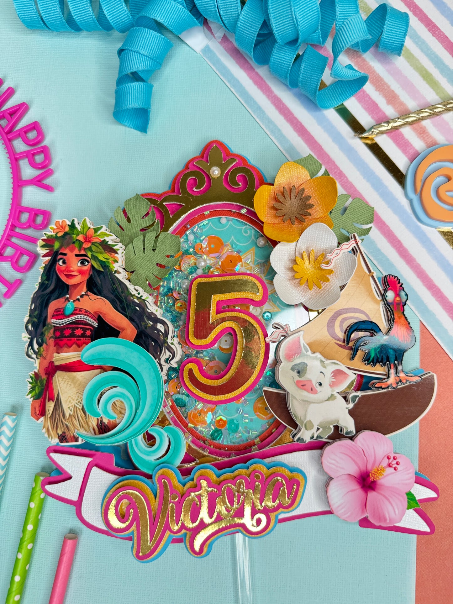 Moana inspired Cake topper