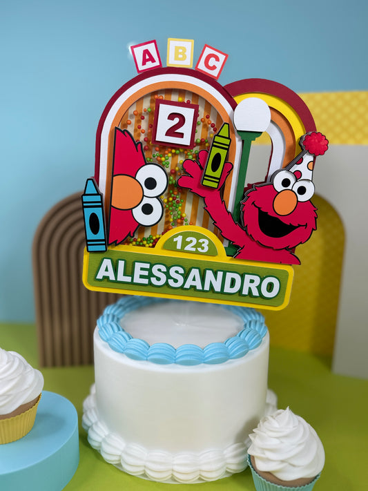 Elmo cake Topper | Sesame Street Birthday Cake Topper