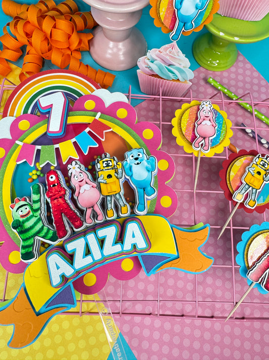 Yo Gabba Gabba Land cake topper