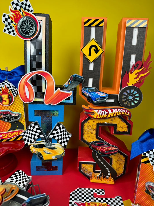 Hot wheels 3D letters/numbers