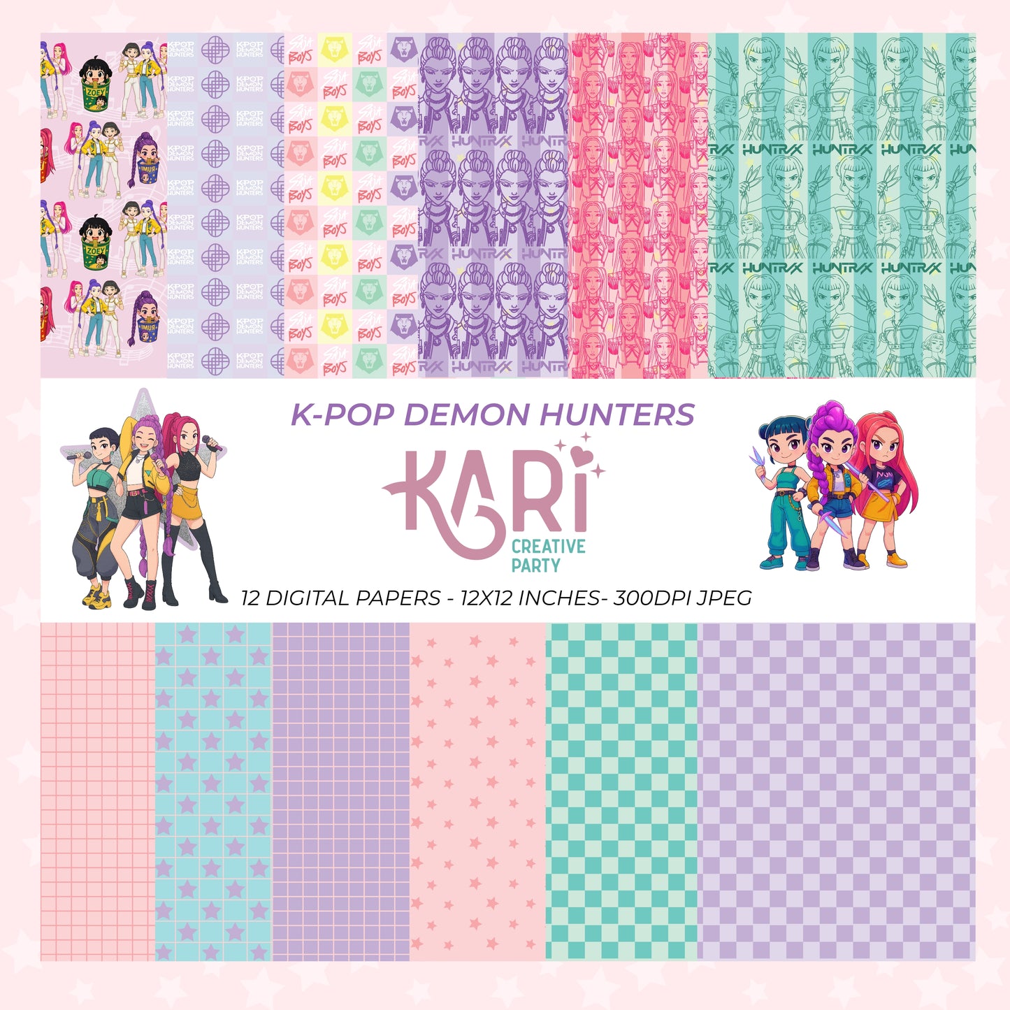 K-Pop Demon Hunters Clipart Bundle