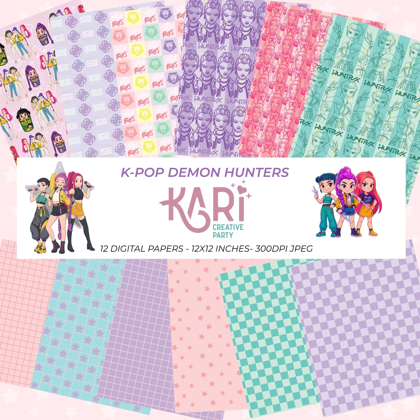 K-Pop Demon Hunters Clipart Bundle
