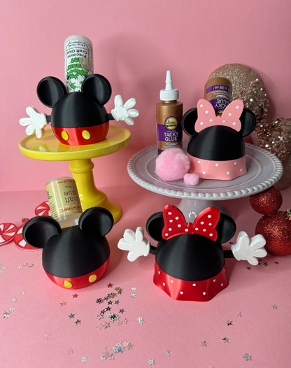 Mickey and minnie glue holder