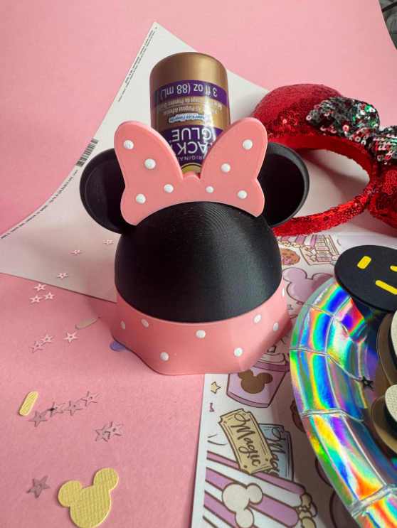 Mickey and minnie glue holder