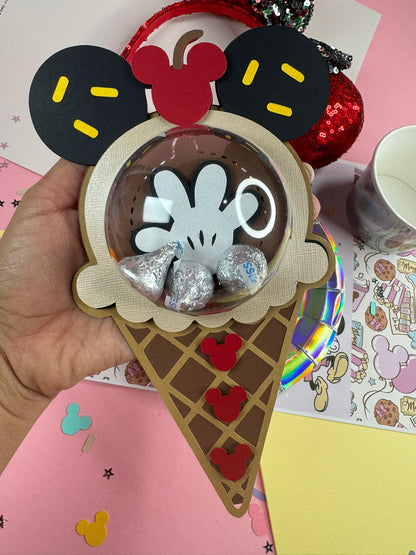 Ice cream Minnie and mickey Candy holder/ SVG FILE