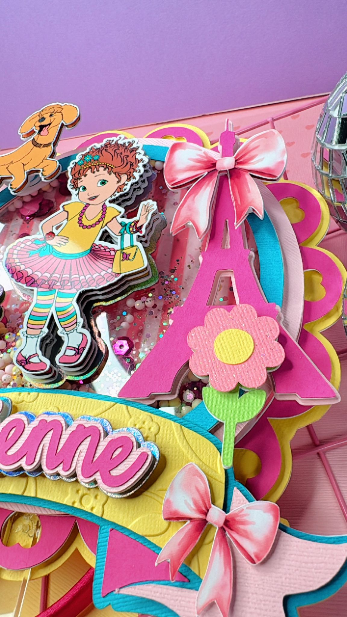 Fancy Nancy cake topper