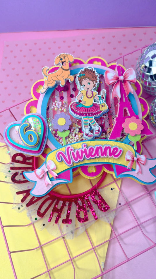 Fancy Nancy cake topper