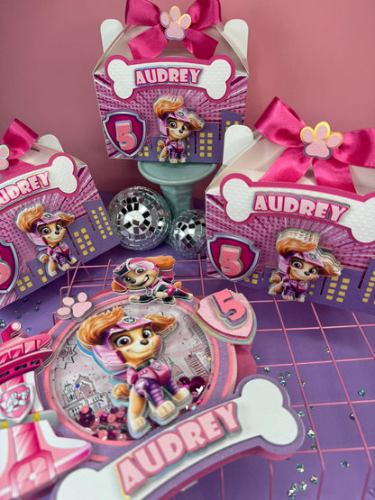 SKYE MIGHTY MOVIE FAVOR BOXES / SKYE PARTY BOXES