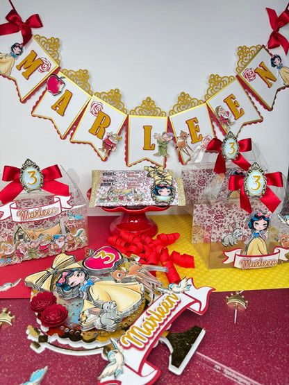 Snow white party boxes