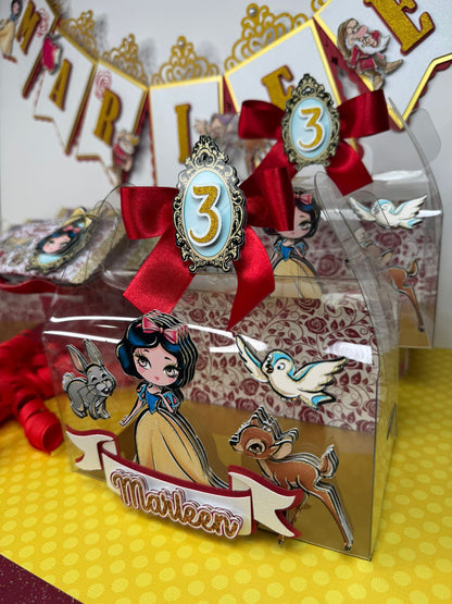 Snow white party boxes