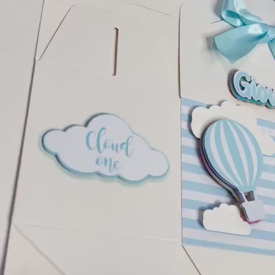 Cloud one favor boxes / hot air balloons favor boxes / air balloons party boxes / 1st birthday favor boxes/ baby shower favor boxes