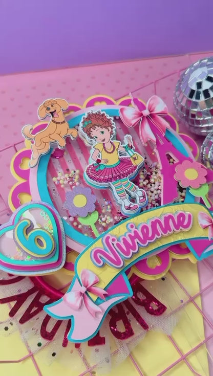 Fancy Nancy cake topper