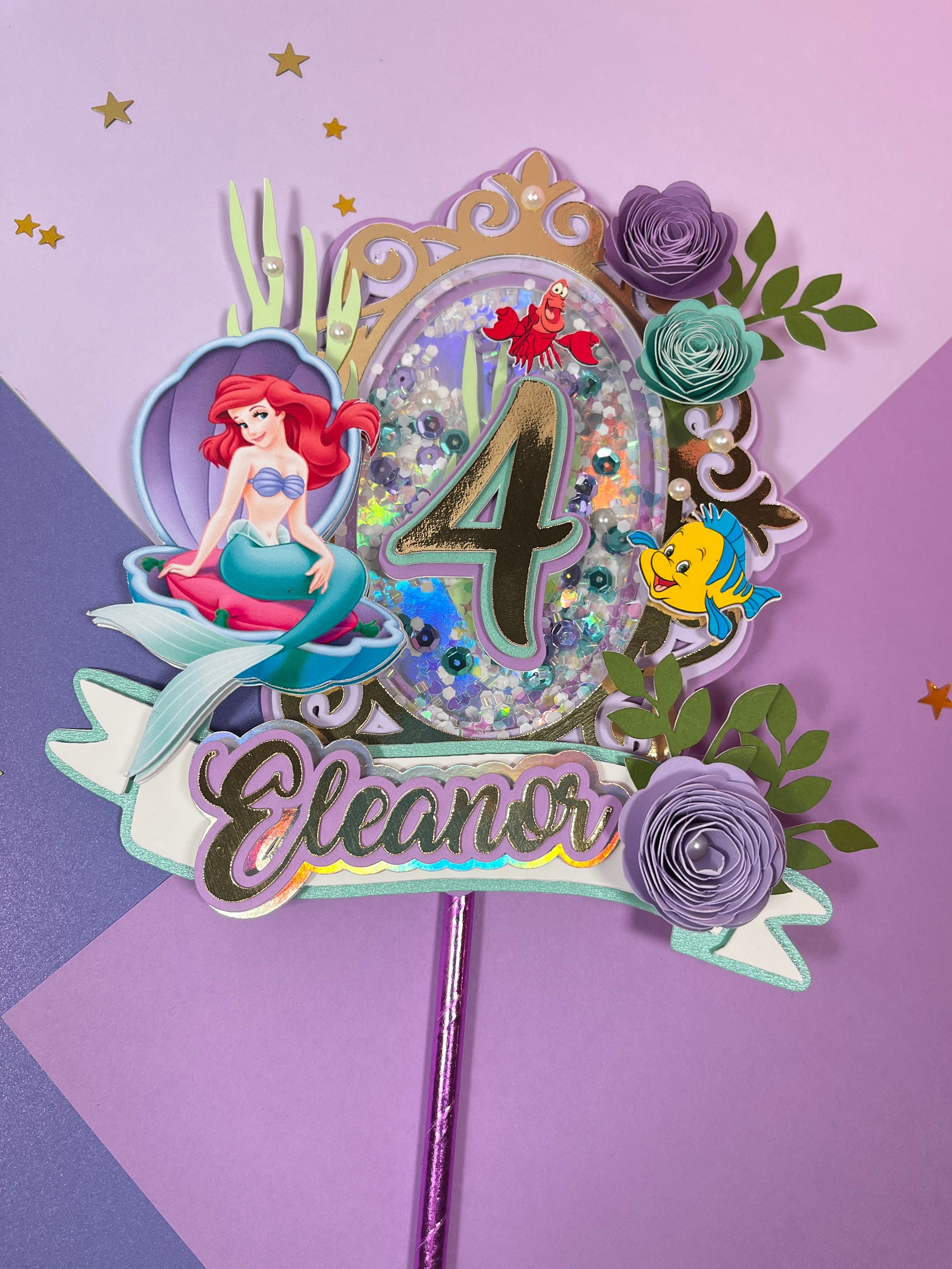 Amazon.com: Dalaber Cinderella Happy Birthday Cake Topper, Fairy Themed  Prince Princess Cake Topper for kids Boys Girls Birthday Party Decorations,  Pumpkin Carriage Crystal Shoes Sign Cake Topper : Grocery & Gourmet Food