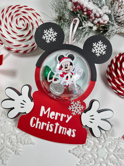 Cut File mickey & minnie Set / Candy Holder / Christmas gift / Dome size 8cm / Christmas Ornament / christmas cut file / xmas ball /