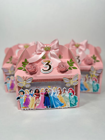 Princess favor boxes/Princess treat box/Princess birthday party/Princesses party boxes / Princess party decor / Princess party boxes