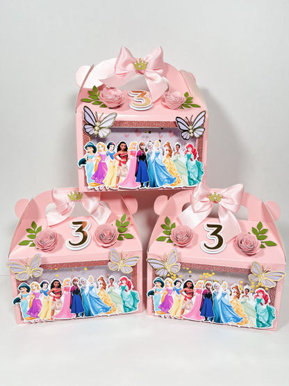 Princess favor boxes/Princess treat box/Princess birthday party/Princesses party boxes / Princess party decor / Princess party boxes