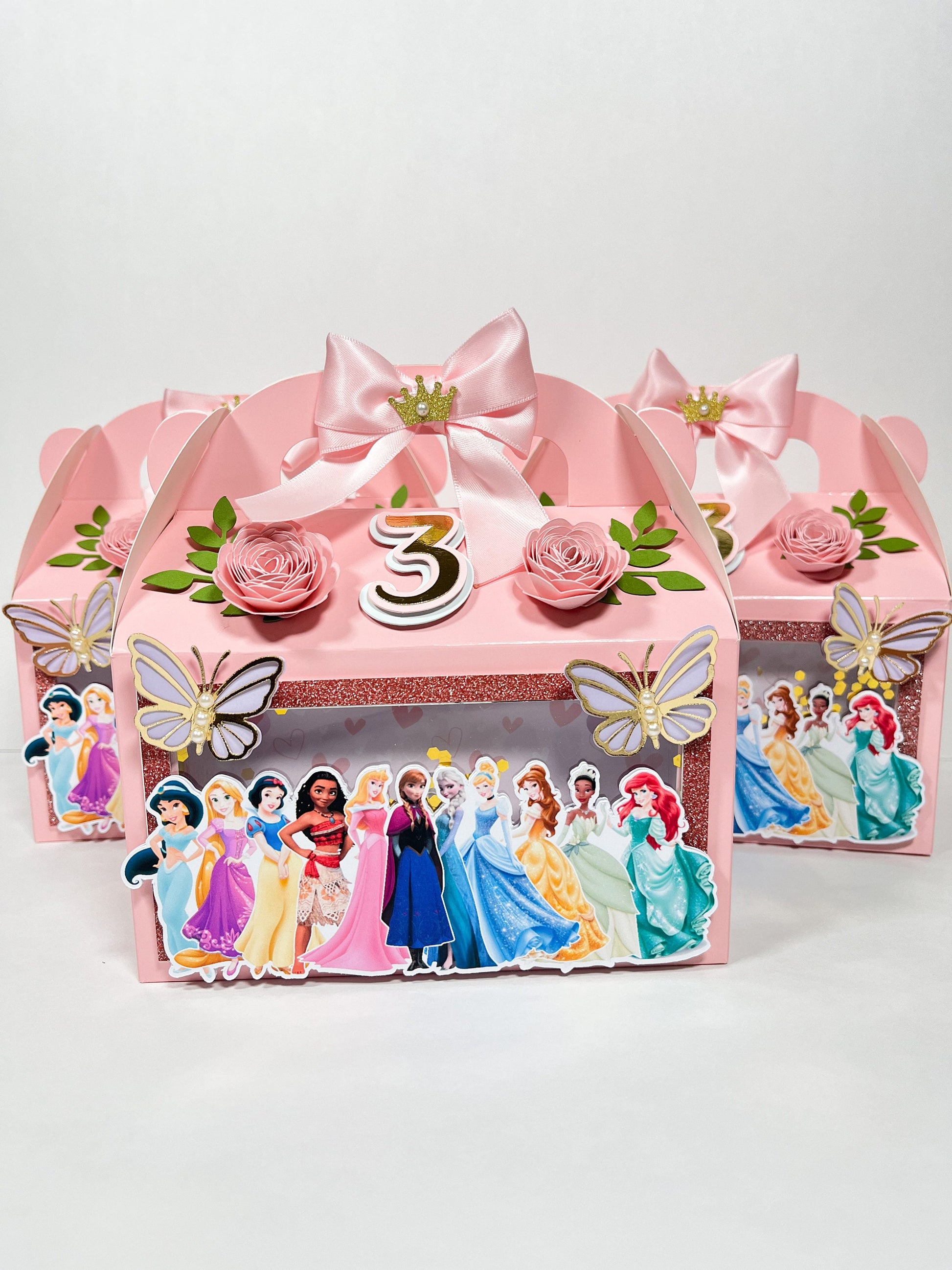 Princess favor boxes/Princess treat box/Princess birthday party/Princesses party boxes / Princess party decor / Princess party boxes