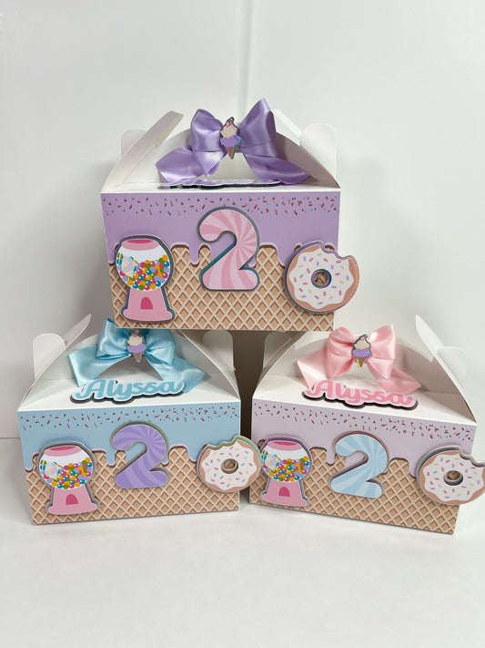 Candy favor boxes / candyland favor boxes / candyland boxes / candyland favor treat box / Candyland birthday favor box / Donuts favor box