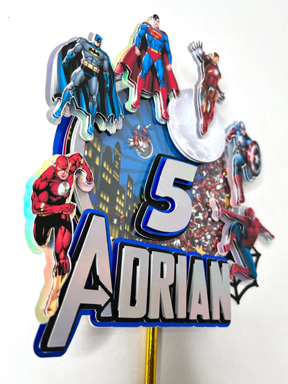 SuperHero cake topper, Marvel cake topper / Superheroes topper / Marvel cake topper / avengers cake topper / female superhero topper