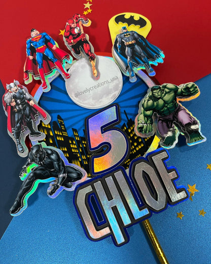 SuperHero cake topper, Marvel cake topper / Superheroes topper / Marvel cake topper / avengers cake topper / female superhero topper