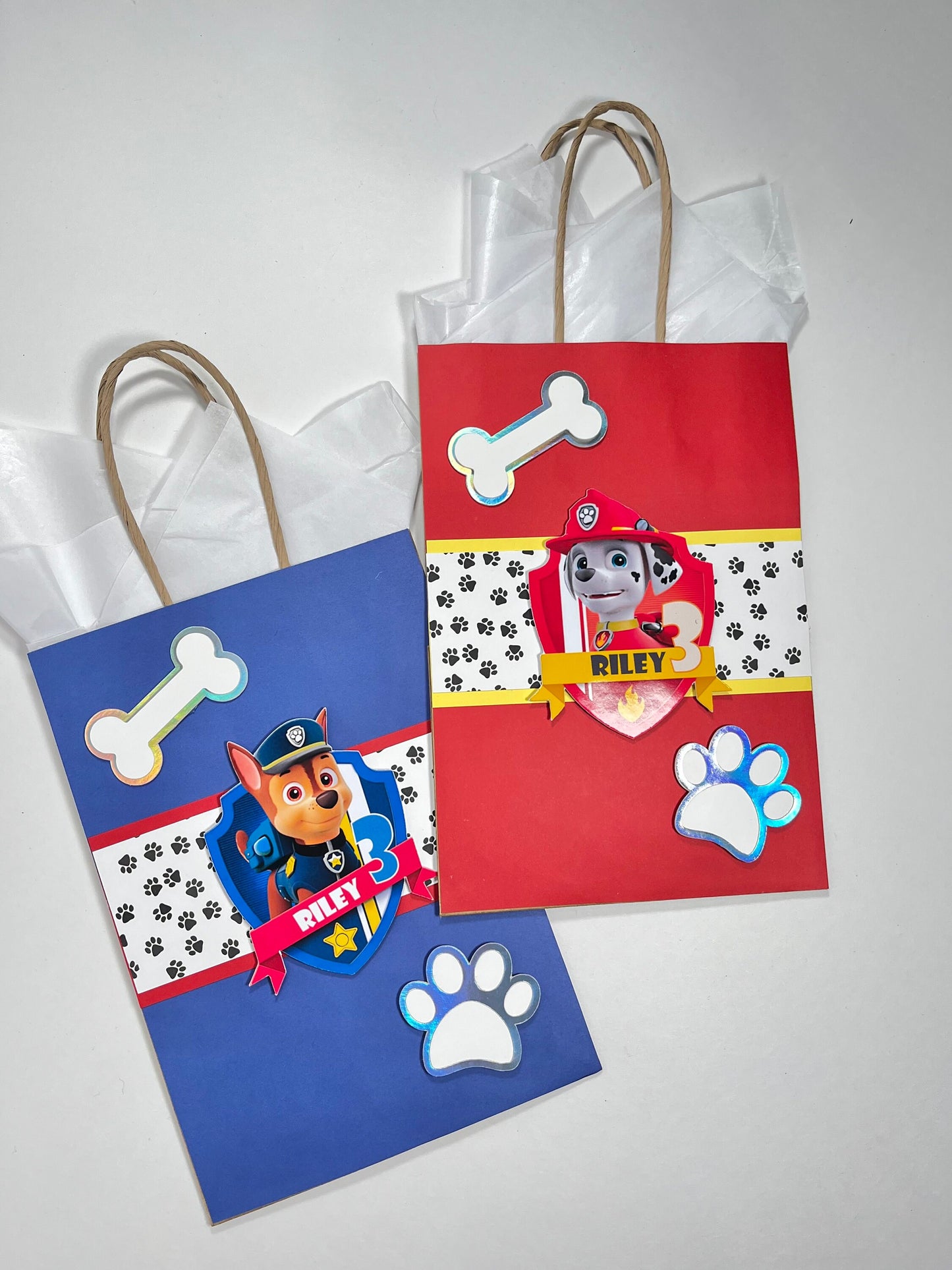 Pets paper bags / dogs favor bags / pets party bags / dogs birthday bags / dogs party supplies / pets party decor