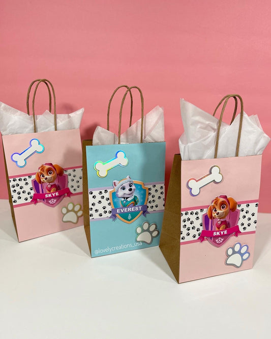 Pets paper bags / dogs favor bags / pets party bags / dogs birthday bags / dogs party supplies / pets party decor