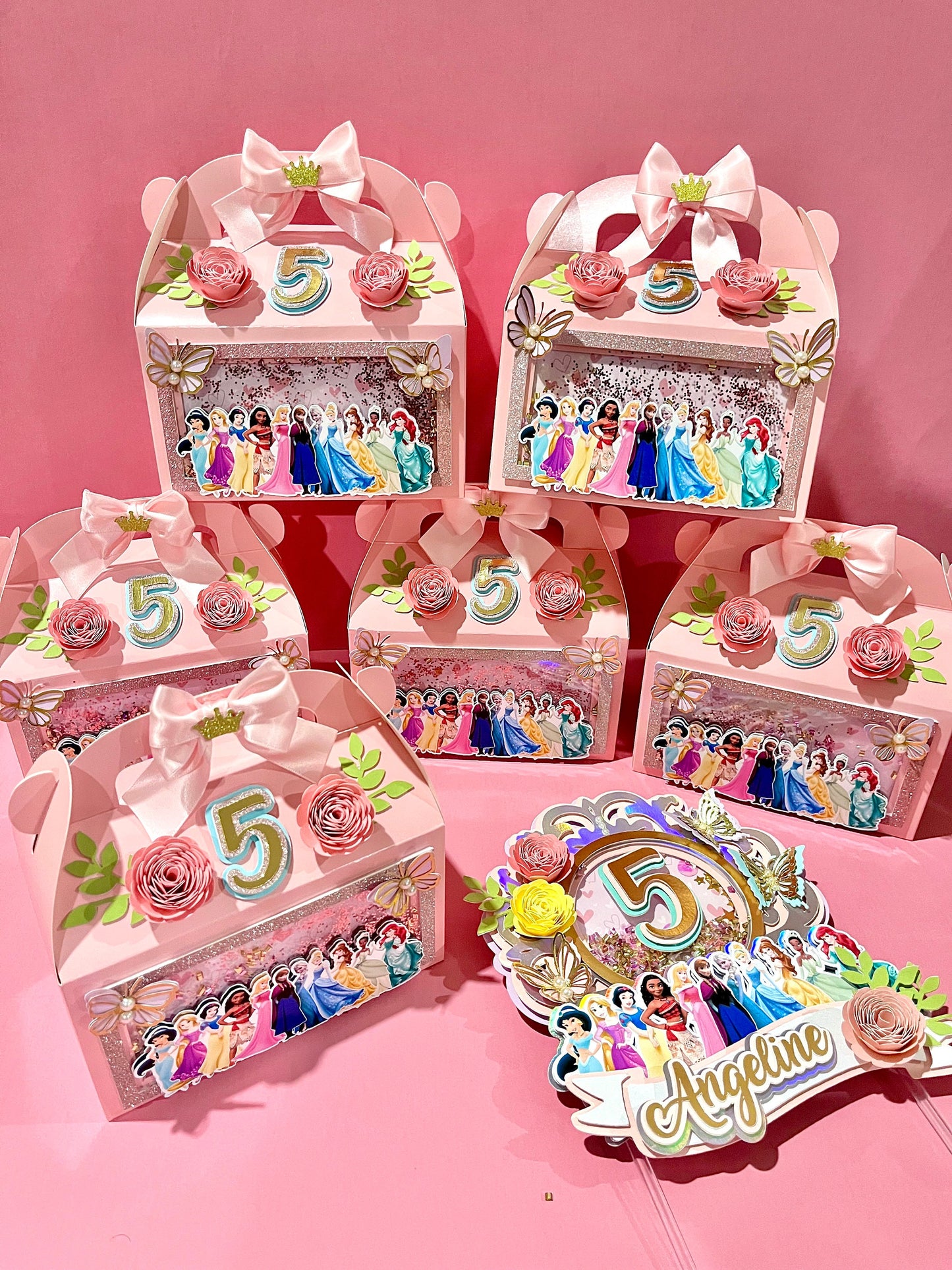 Princess favor boxes/Princess treat box/Princess birthday party/Princesses party boxes / Princess party decor / Princess party boxes